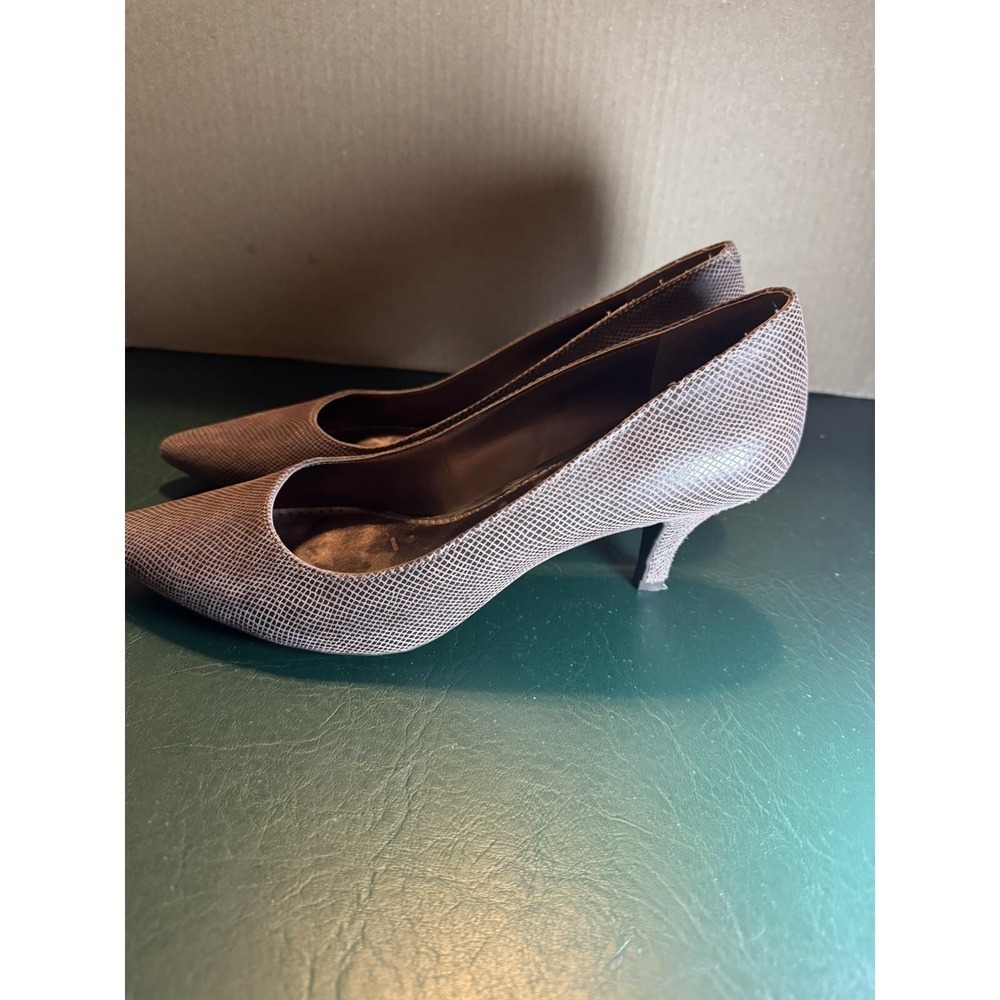 Anne Klein Akisana flex Faux Snakeskin Leather Heels Pump Size 7.5 - Picture 2 of 9
